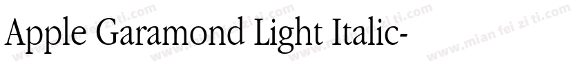 Apple Garamond Light Italic字体转换